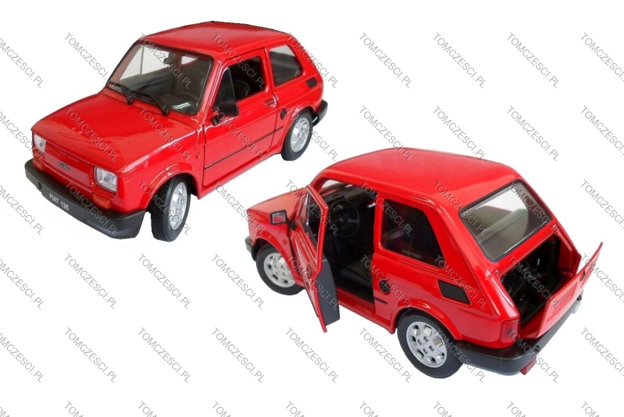 Model 121 Maluch Fiat 126p Welly metalowy czerwony